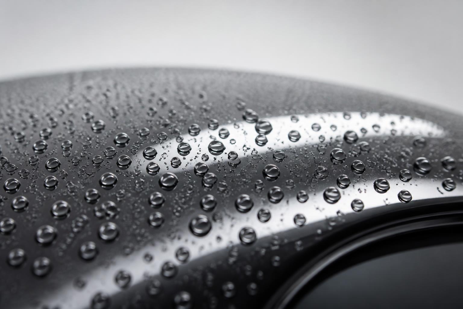 Water beading on ceramic coated paint
